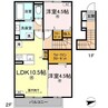 ユニヴェールⅡ　C棟 2LDKの間取り
