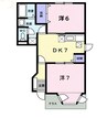 予讃線・内子線/端岡駅 徒歩13分 1階 築27年 2DKの間取り