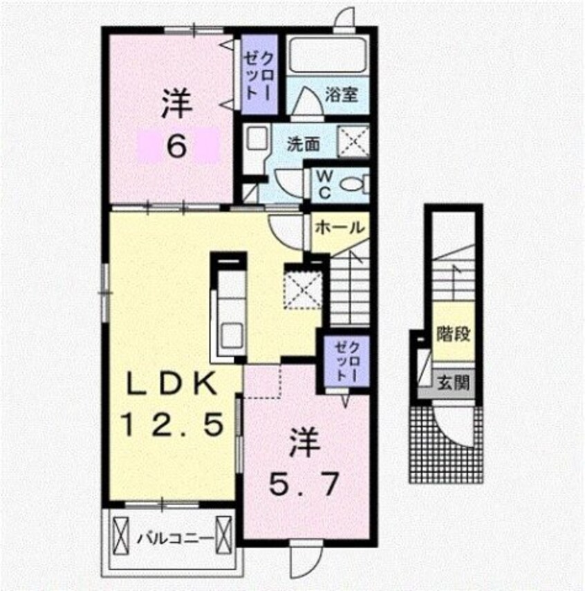 間取図 ポート　レーゼ木太Ｂ