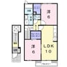 サニープレイスＡ 2LDKの間取り
