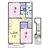 アルドーレ　Ⅰ 2LDKの間取り