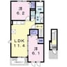 ポムドテールＴ 2LDKの間取り