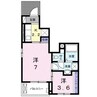 フェリーチェ太田 2Kの間取り