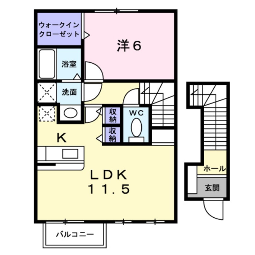 間取図 シャン・ミリュー　ⅠＢ