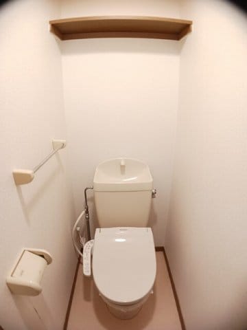 落ち着いた色調のトイレです ヌーベル・シャトウ　Ａ