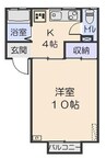 グランディール 1Kの間取り