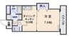 レオシティ駿 1DKの間取り