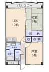 サンレックプラザ上徒士町 2LDKの間取り