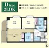 ウィングコート城下 2LDKの間取り