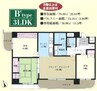 ウィングコート城下 3LDKの間取り