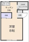 グラントールセ 1Kの間取り