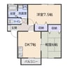 セジュールKARUNI　C 2DKの間取り
