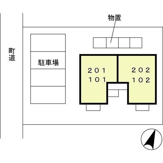 駐車場配置図 セジュールKARUNI　C