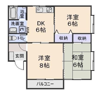 間取図 ハイツ南川尻 A