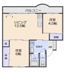 スカイクレストナガワII (Skycrest Nagawa II) 2LDKの間取り