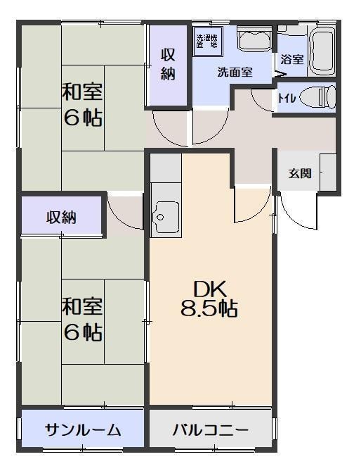 間取り図 シティコート湊高台 A