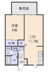 カサブランカ 1LDKの間取り