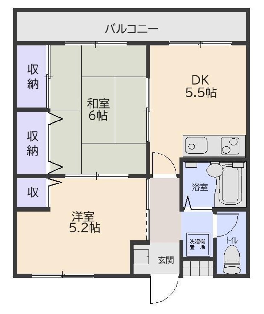 間取図 コーポ中の橋