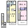 マリアージュ・ドゥ 2LDKの間取り