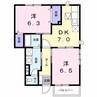 レジデンス24　C棟 2DKの間取り