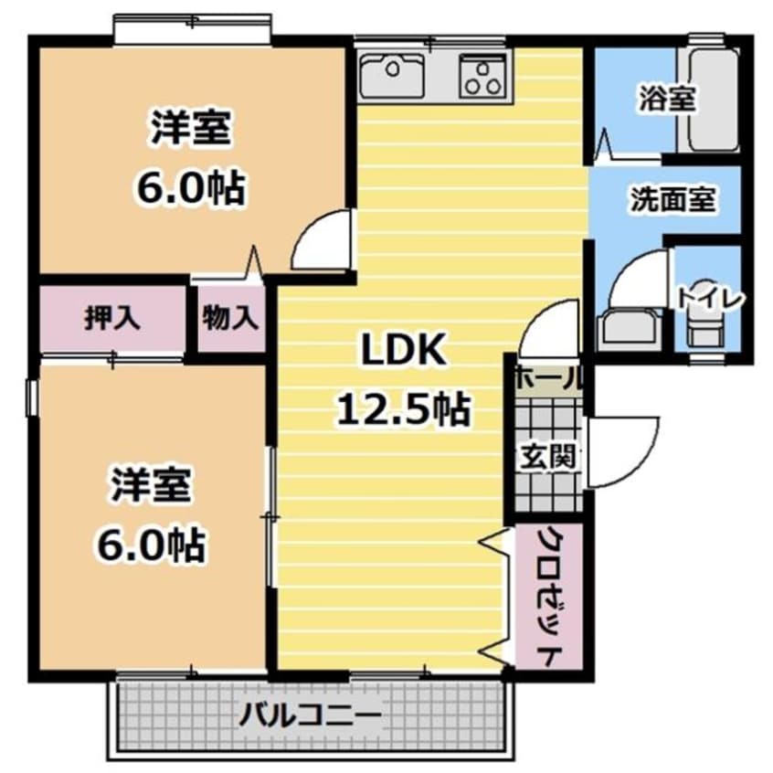 間取図 コア・エミナースB