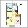 サニーフラット大道北　A 1LDKの間取り