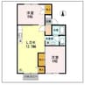 サンハイム　B 2LDKの間取り