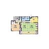 下船尾３DK　平家建貸家 3DKの間取り
