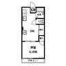 パークサイド鹿島 1DKの間取り