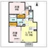 アーバンキャンドルⅡ　B 2LDKの間取り