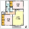 サンモール　A 2LDKの間取り