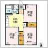 ハイツ御城　A 3DKの間取り