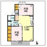 ハイツ御城　B 2LDKの間取り