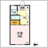 セジュールハイツ 1Kの間取り