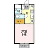 セジュールハイツ 1Kの間取り