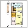 アズール　E 1LDKの間取り