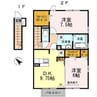 グローブ 2DKの間取り