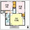 ファミール司Ⅱ 2DKの間取り