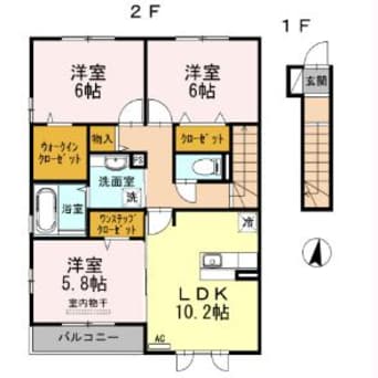 間取図 アズール　D