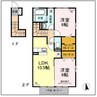 アルシオン　B 2LDKの間取り
