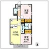アルシオン　A 2LDKの間取り