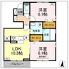 アルセフィナ 2LDKの間取り