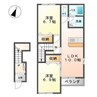 クレストール高倉 2LDKの間取り