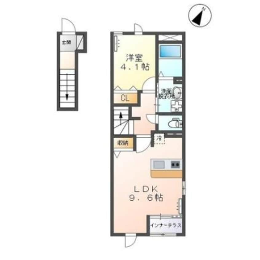 間取図 仮称　常磐関船町新築アパート