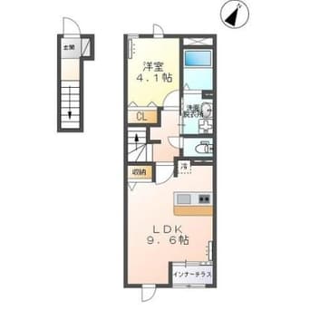 間取図 仮称　常磐関船町新築アパート