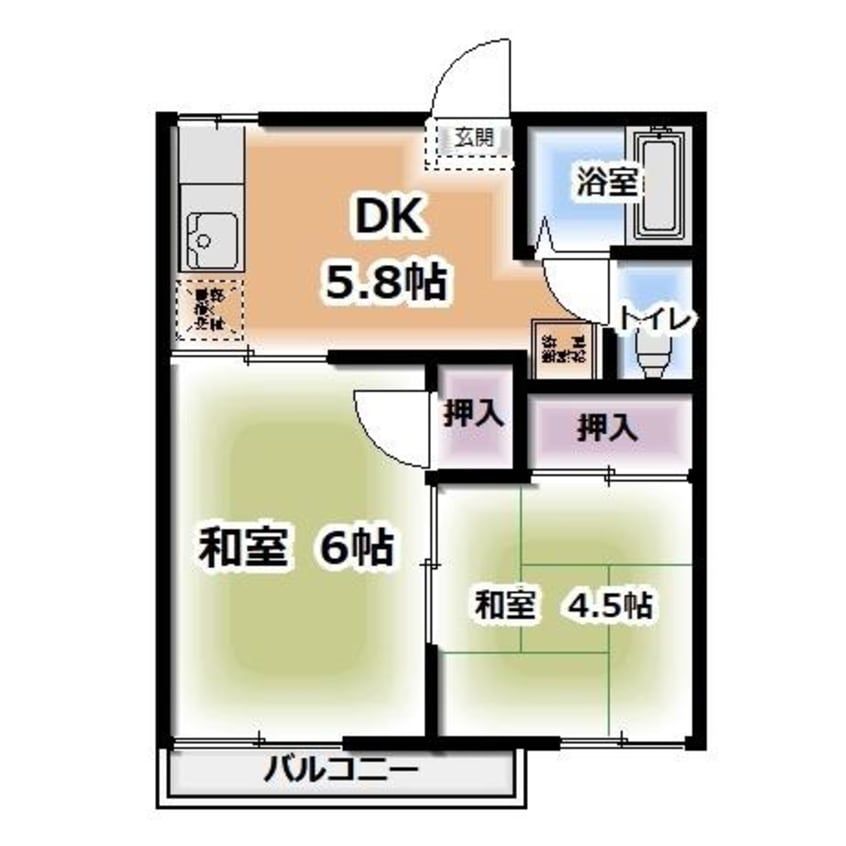 間取図 コーポ中山