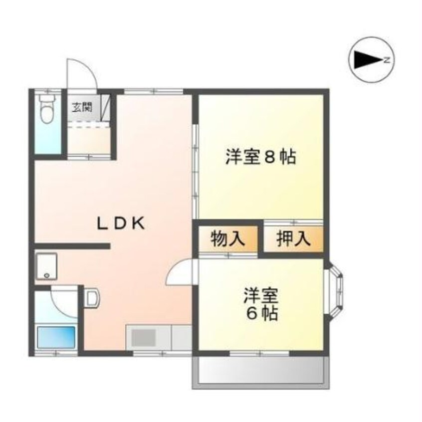 間取図 林コーポ