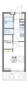 レオパレスベトレーテンナーベ 1Kの間取り