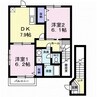 サニーハイツ　Ａ 2DKの間取り