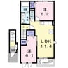 ル　レーヴ 2LDKの間取り